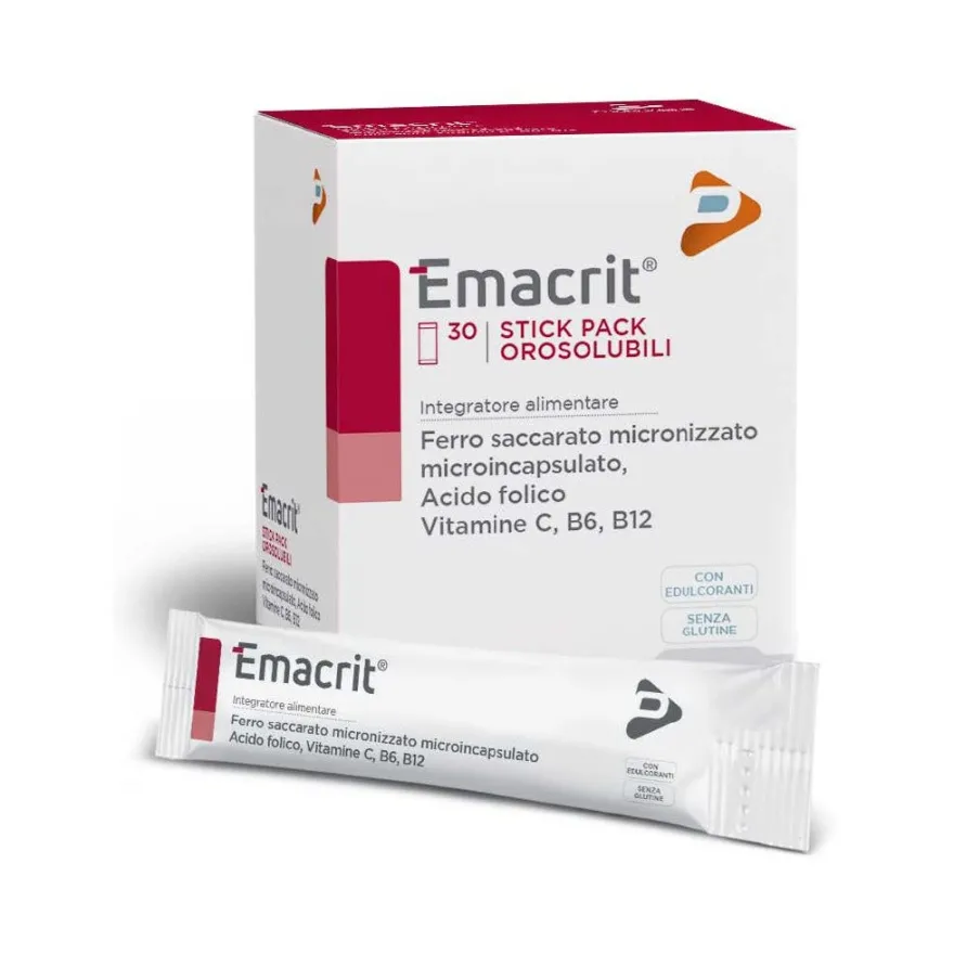 Emacrit Orosolubile 30 Stick Pack - Integratore Energetico