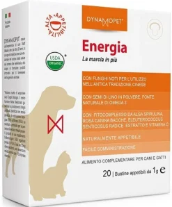 Energia Alimento Complementare Per Cani E Gatti 20 Bustine 1g