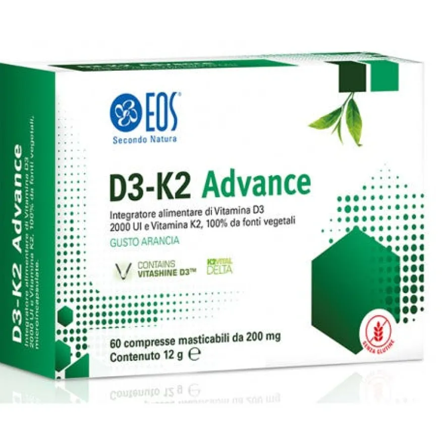 Eos D3-K2 Advance 60 Compresse Masticabili - Integratore