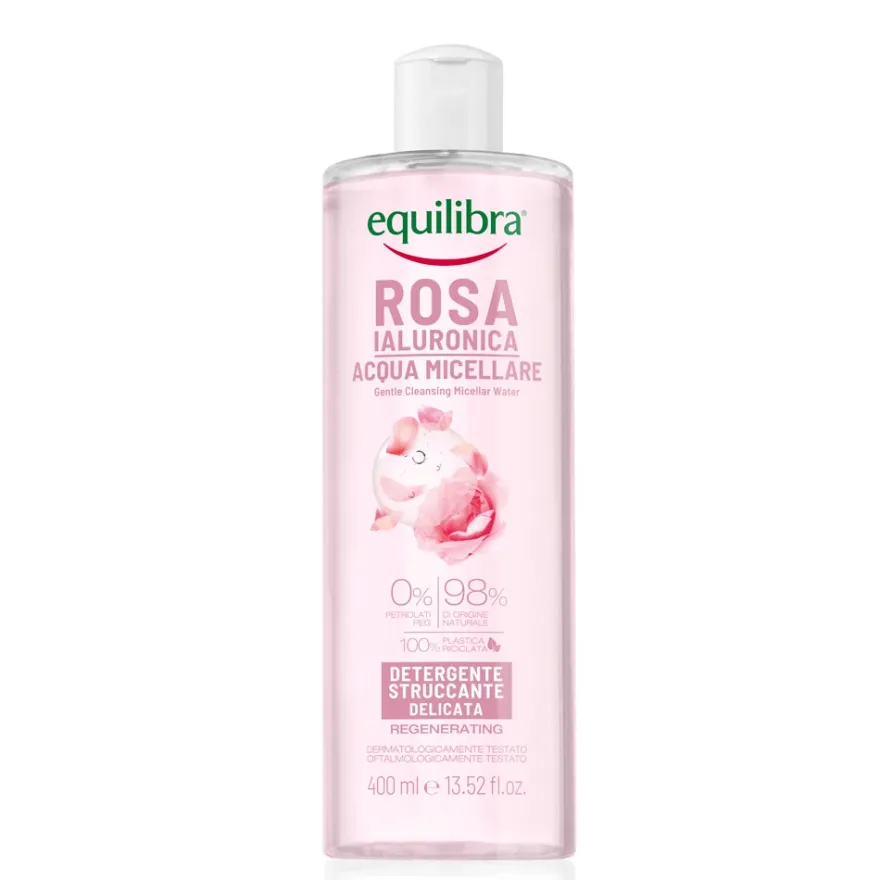 Equilibra Rosa Ialuronica Acqua Micellare Detergente/Struccante Delicata 400ml