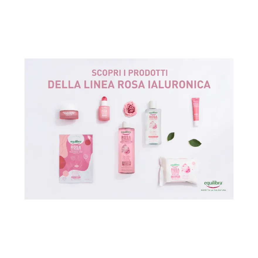 Equilibra Rosa Ialuronica 25 Salviette Micellari Struccanti