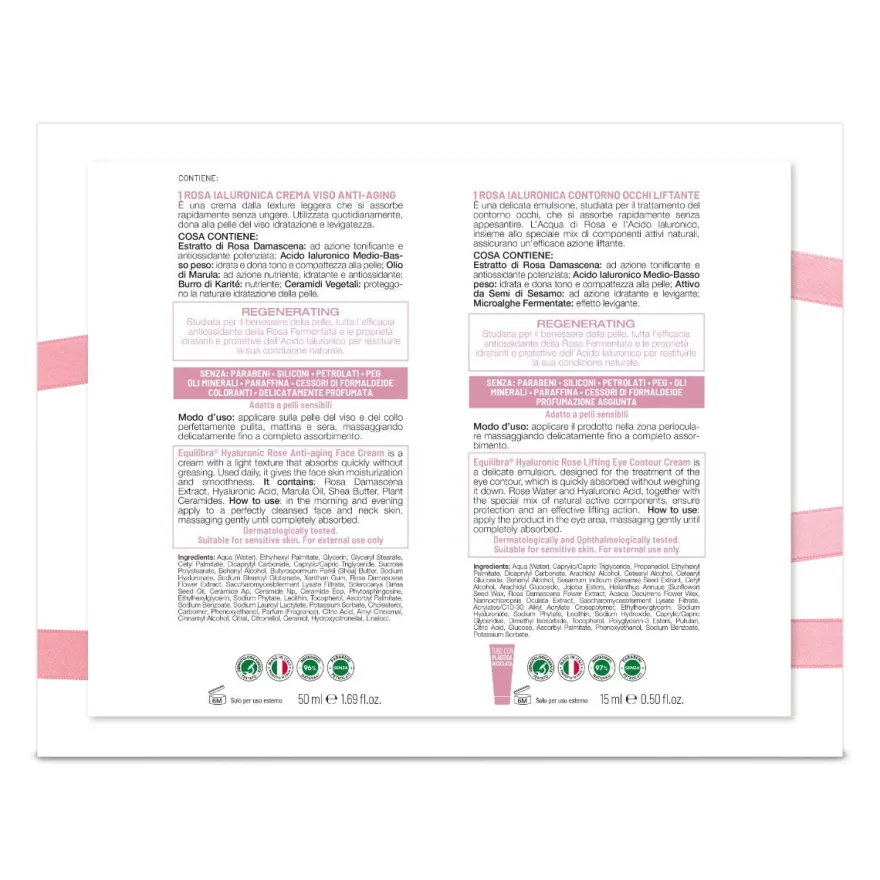 Equilibra Viso Kit Viso Rosa Ialuronica Anti-aging