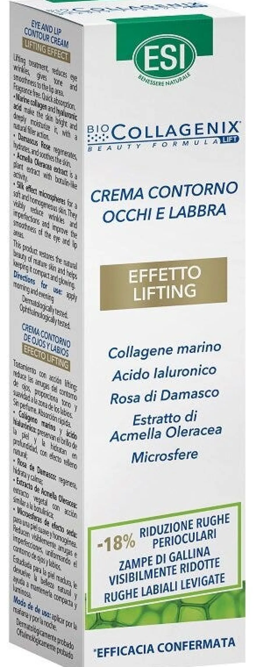 Esi Biocollagenix Crema Contorno Occhi E Labbra Effetto Lifting 15ml