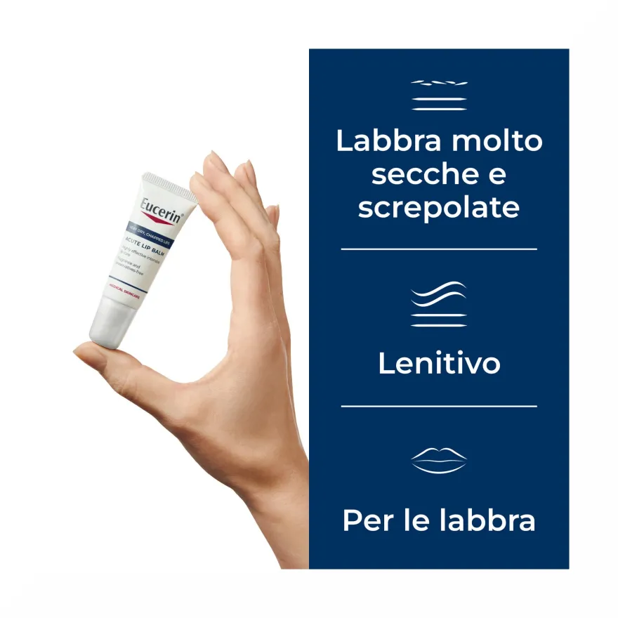 Eucerin Acute Lip Balm 10ml - Sollievo Intenso per Labbra Secche