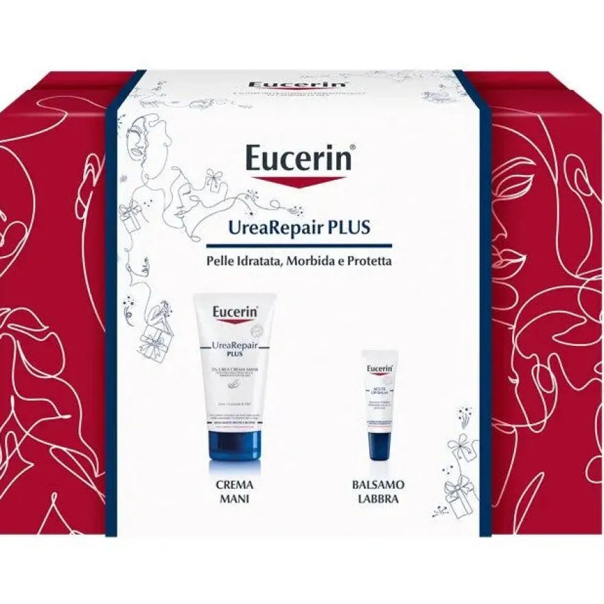 Eucerin Cofanetto UreaRepair Plus Crema Mani 75ml + Balsamo Labbra 10ml