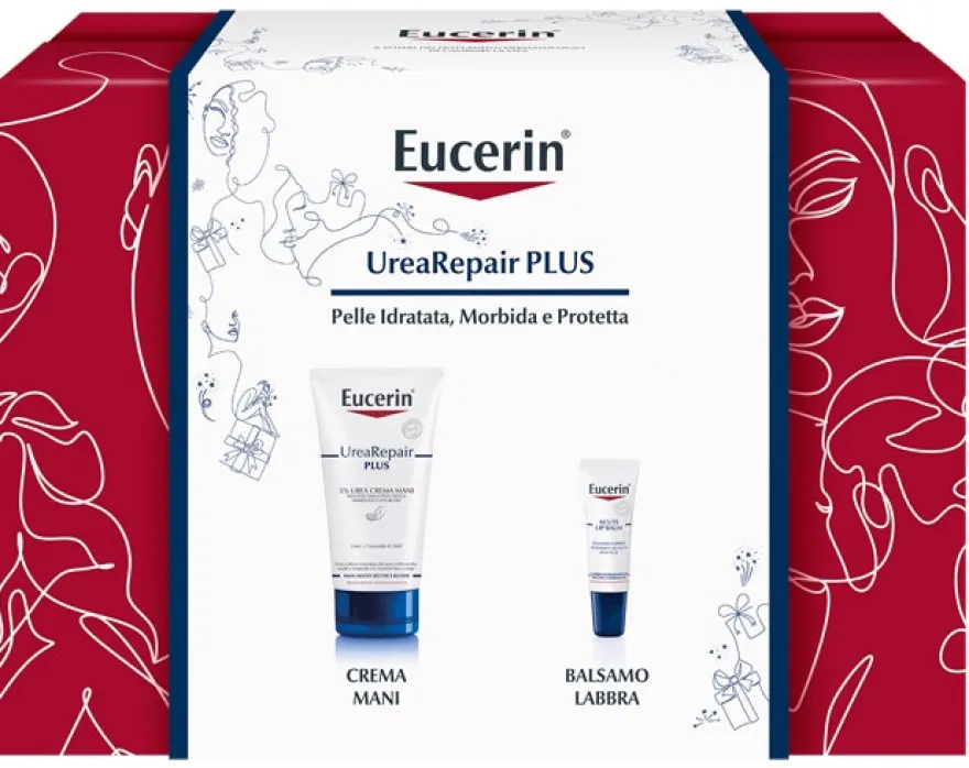 Eucerin Cofanetto UreaRepair Plus Crema Mani 75ml + Balsamo Labbra 10ml