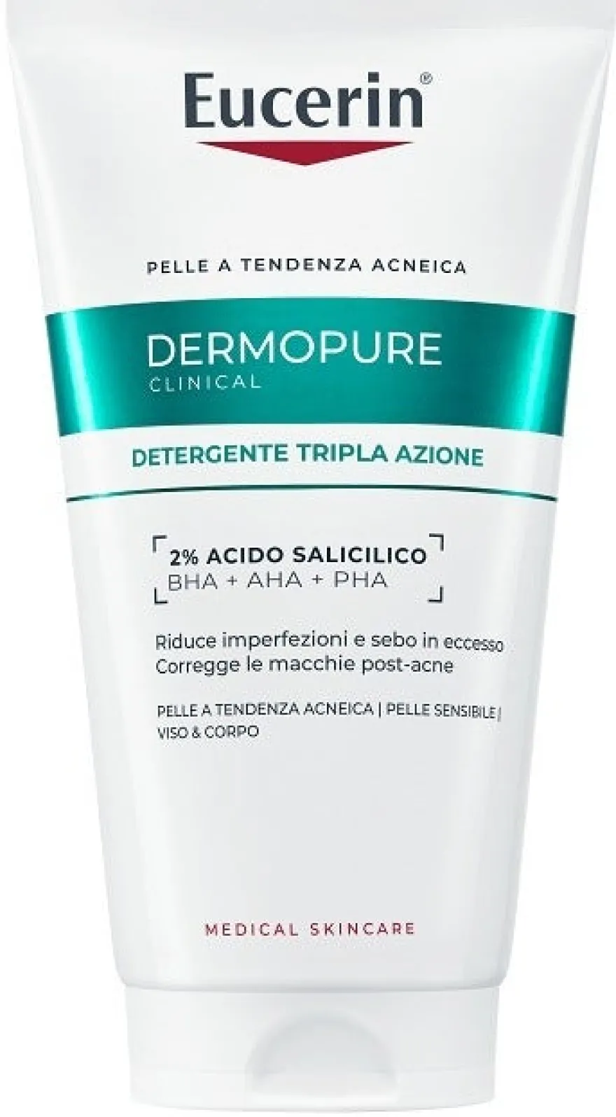 Eucerin Dermopure Clinical Gel Detergente Tripla Azione 150ml