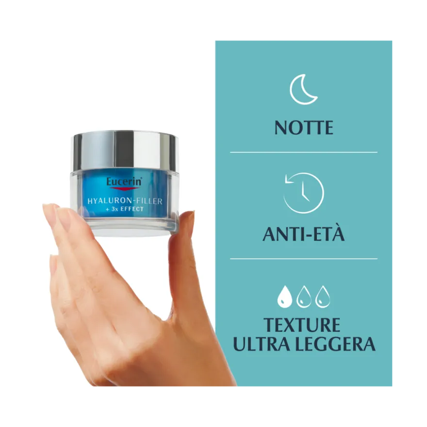 Eucerin Hyaluron-Filler Moisture Booster Night crema viso 50ml