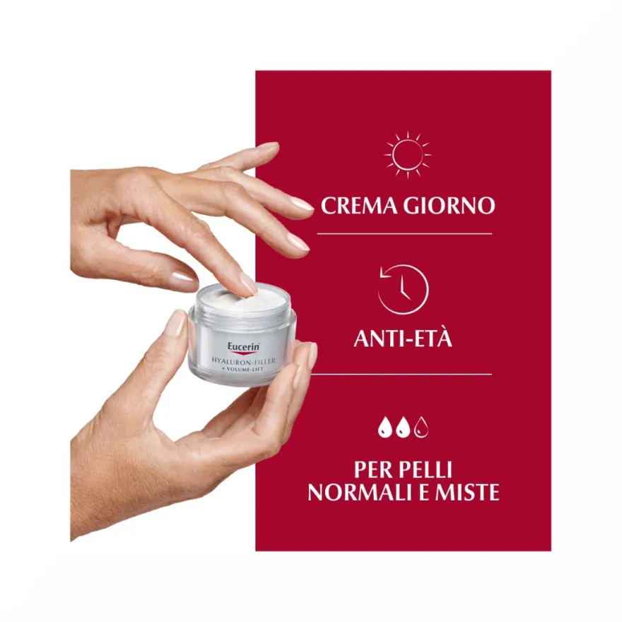 Eucerin Hyaluron-Filler+Volume-Lift Giorno crema antirughe Pelle Normale 50 ml