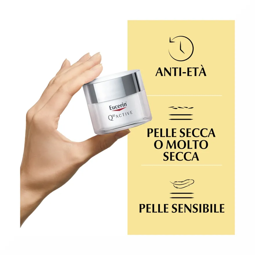 Eucerin Q10 Active crema viso giorno Antirughe Pelli Secche 50 ml