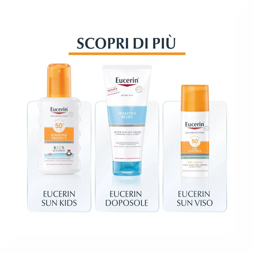 Eucerin Sensitive Protect Sun Crema-Gel Oil Control Dry Touch 200ml SPF50+