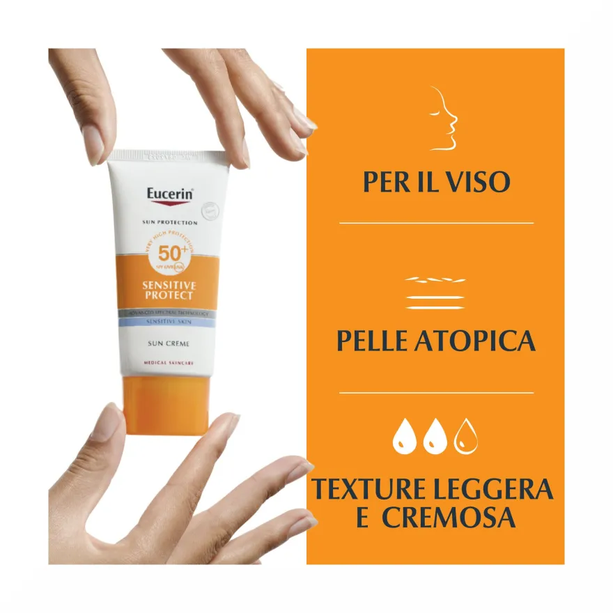 Eucerin Sun crema sun Viso SFP 50+ Pelle Normale a Secca 50 ml