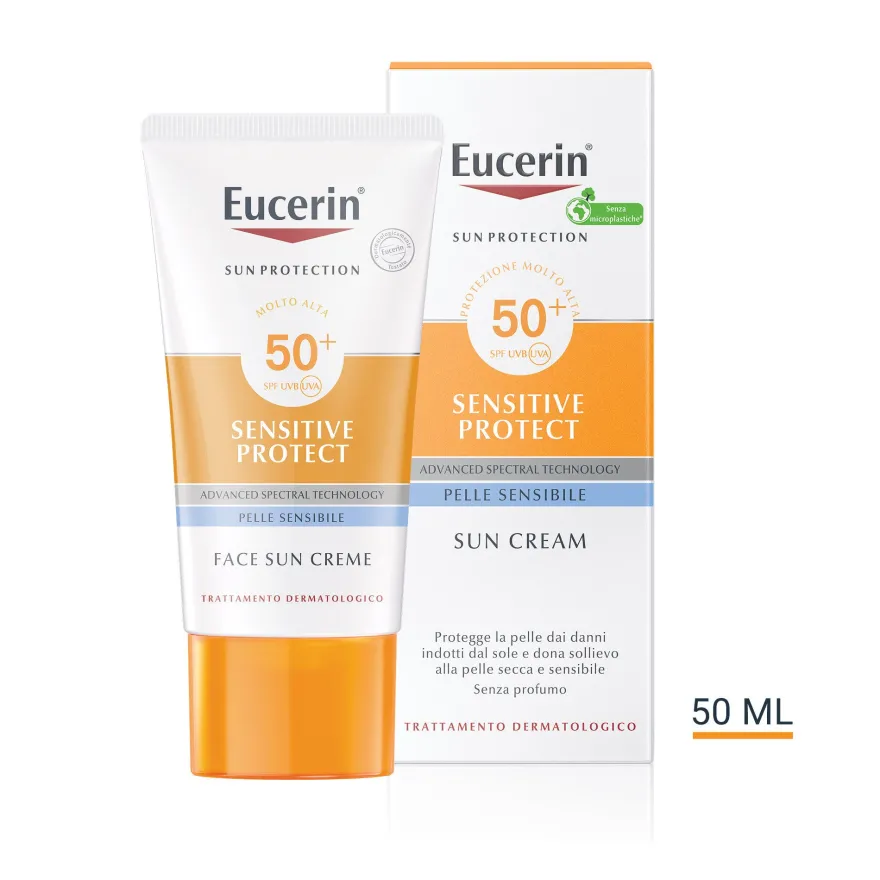 Eucerin Sun crema sun Viso SFP 50+ Pelle Normale a Secca 50 ml