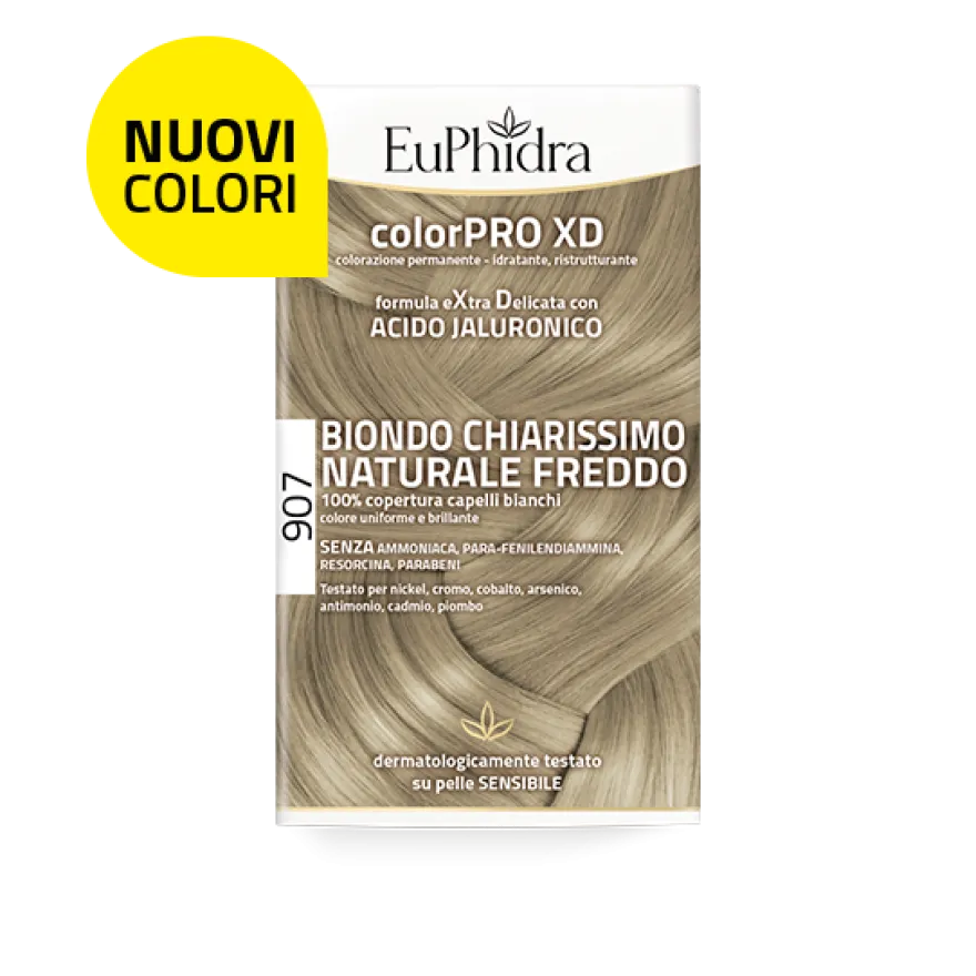 Euphidra ColorPro XD Kit Tinta Capelli 907 Biondo Chiarissimo Naturale Freddo