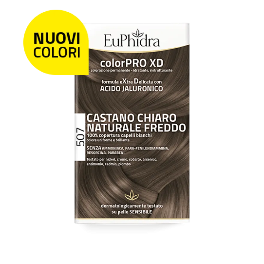 Euphidra ColorPro XD Kit Tinta Capelli 507 Castano Chiaro Naturale Freddo