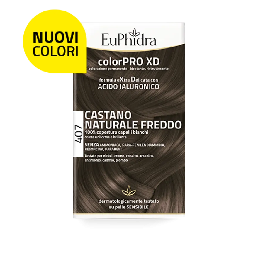 Euphidra ColorPro XD Kit Tinta Capelli 407 Castano Naturale Freddo
