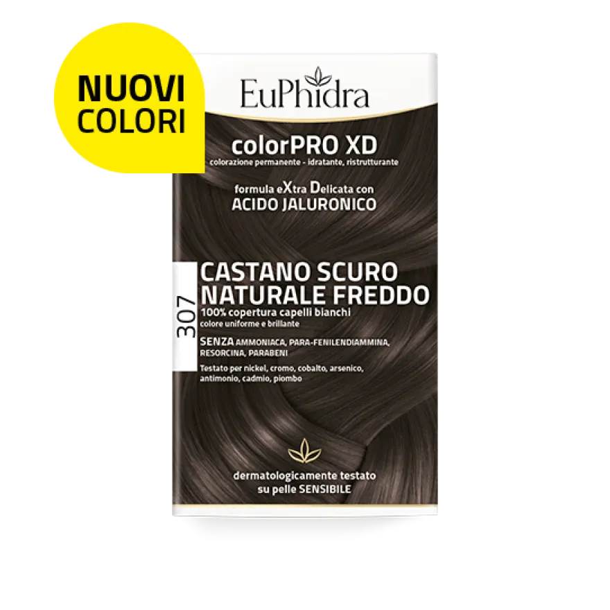 Euphidra ColorPro XD Kit Tinta Capelli 307 Castano Scuro Naturale Freddo