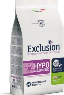 Exclusion Crocchette Cane Hypoallergenic Insetti E Piselli 12kg