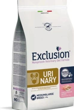 Exclusion Crocchette Urinary Sorgo Maiale & Riso 12kg per cani