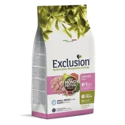 Exclusion Mediterraneo Monoprotein Crocchette Al Pollo Per Cani Cuccioli Taglia Piccola Sacco 2 Kg