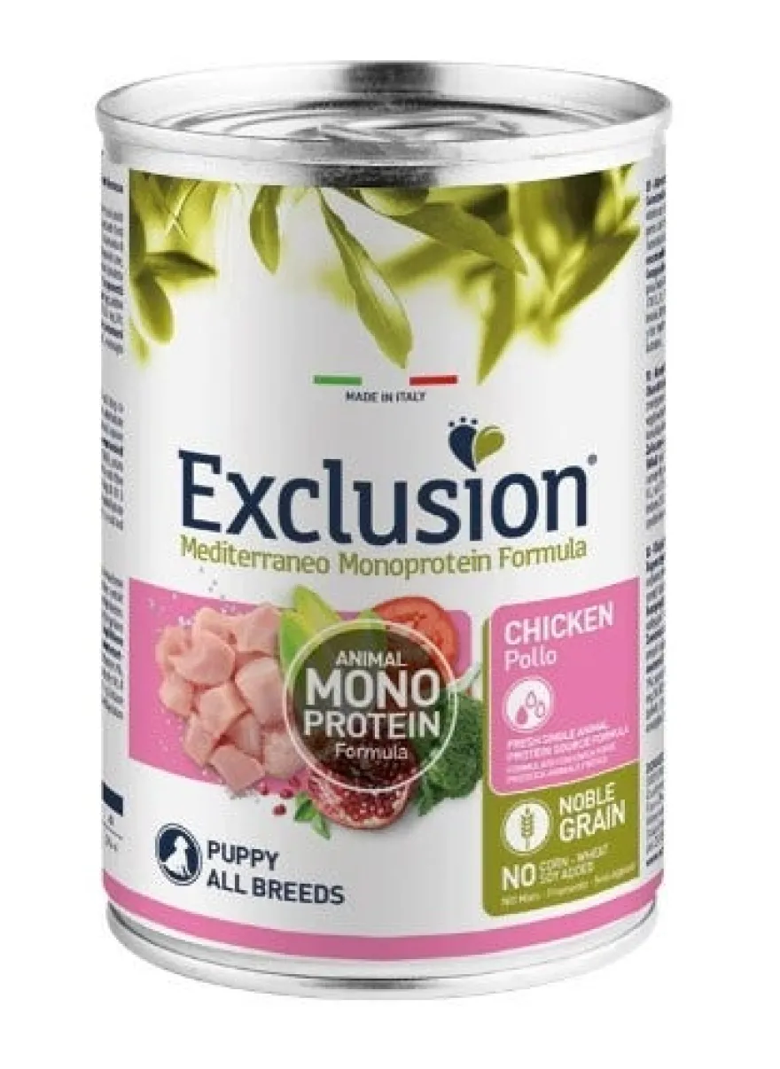 Exclusion Mediterraneo Puppy Pollo 400 Gr