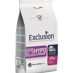 Exclusion Monoprotein Veterinary Diet Formula Hypoallergenic Crocchette Suino/Piselli Per Cani Taglia Piccola Sacco 2kg
