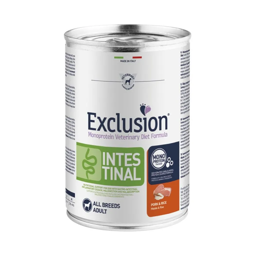 Exclusion Monoprotein Veterinary Diet Formula Intestinal Maiale E Riso Per Cani Adulti 400g