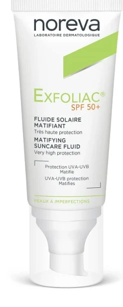 Exfoliac Fluide Solaire Matifiant Spf50+ 40 ml