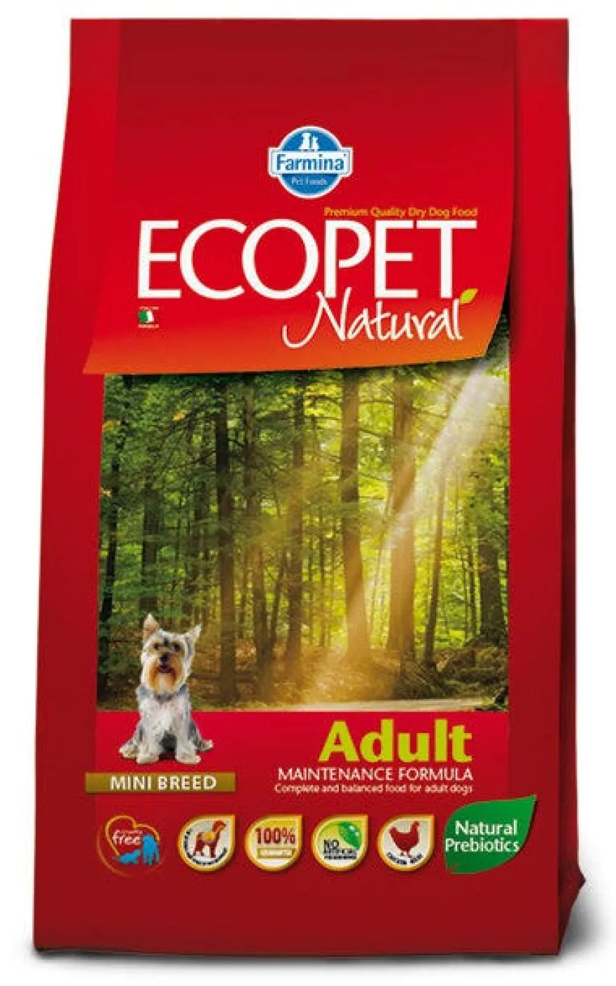 Farmina Ecopet Natural Adult Maintenance Formula Mini Breed Cibo Secco Per Cani 2,5kg