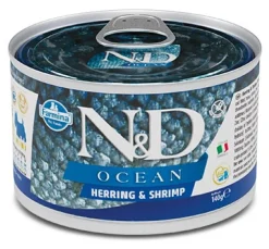 Farmina Natural & Delicious Ocean Mini Con Aringa E Gamberetti Per Cani Adulti 140g
