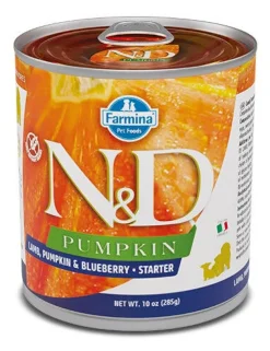 Farmina Natural & Delicious Pumpkin Starter Con Agnello Zucca E Mirtillo Per Cani Cuccioli 285g