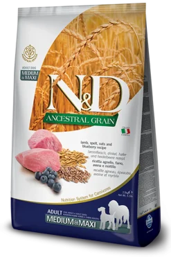 Farmina N&D Ancestral Grain Agnello E Mirtillo Cani Adulti Taglia Media E Grande Sacco 2,5kg