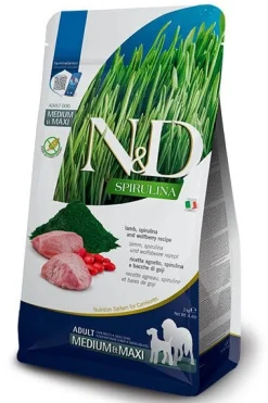Farmina N&D Dog Medium & Maxi Spirulina Lamb Per Cani Adulti 7kg