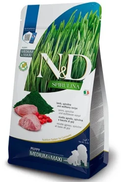 Farmina N&D Dog Medium & Maxi Spirulina Lamb Per Cani Cuccioli 7kg