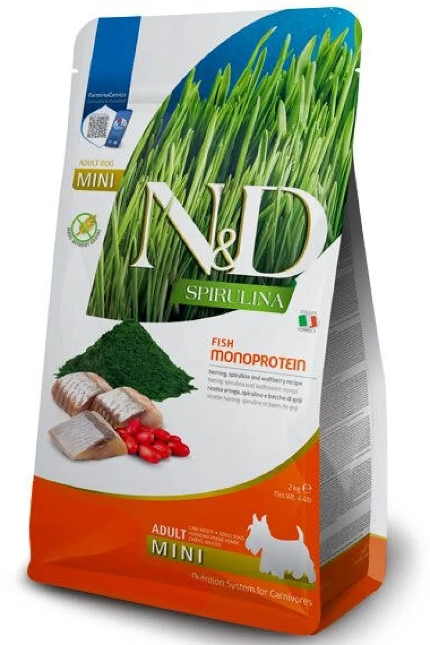 Farmina N&D Dog Mini Spirulina Herring Per Cani Adulti 2kg