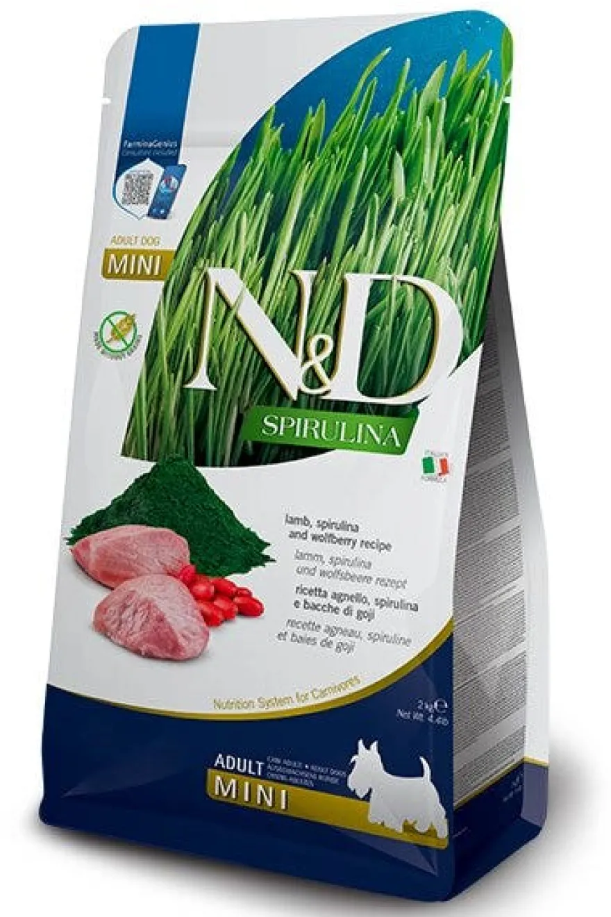 Farmina N&D Dog Mini Spirulina Lamb Per Cani Adulti 2kg