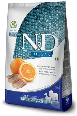 Farmina N&D Ocean Aringa E Arancia Cani Adulti Taglia Media E Grande Sacco 12kg