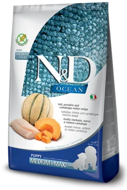 Farmina N&D Ocean Merluzzo E Zucca Cani Cuccioli Taglia Media E Grande Sacco 2,5kg