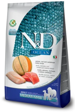 Farmina N&D Ocean Salmone E Merluzzo Cani Adulti Taglia Media E Grande Sacco 12kg