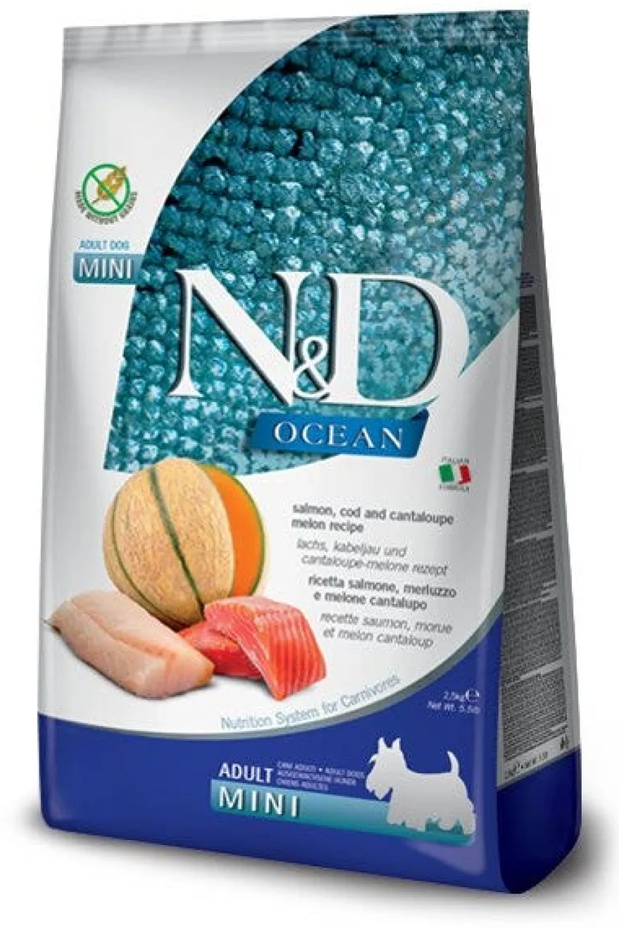 Farmina N&D Ocean Salmone E Merluzzo Cani Adulti Taglia Mini Sacco 2,5kg