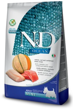 Farmina N&D Ocean Salmone E Merluzzo Cani Adulti Taglia Mini Sacco 800g