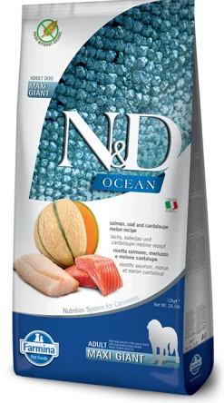 Farmina N&D Ocean Salmone E Merluzzo Cani Adulti Taglia Molto Grande Sacco 12kg