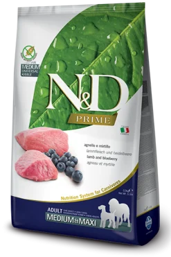 Farmina N&D Prime Agnello E Mirtillo Cani Adulti Taglia Media E Grande Sacco 2,5kg