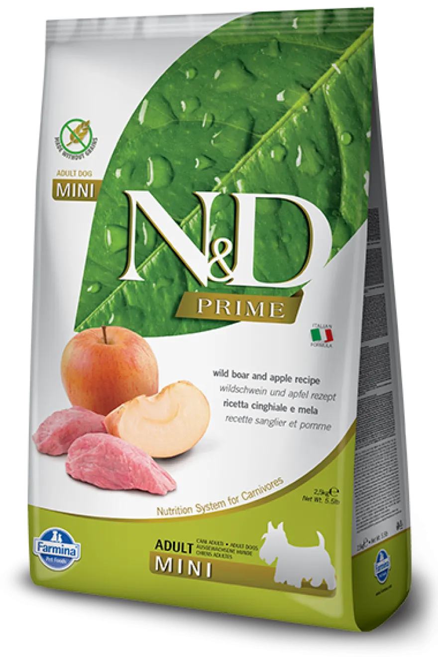 Farmina N&D Prime Cinghiale E Mela Cani Adulti Taglia Mini Sacco 2,5kg