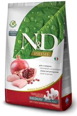 Farmina N&D Prime Pollo E Melograno Cani Adulti Medium Universal Kibble Sacco 12kg