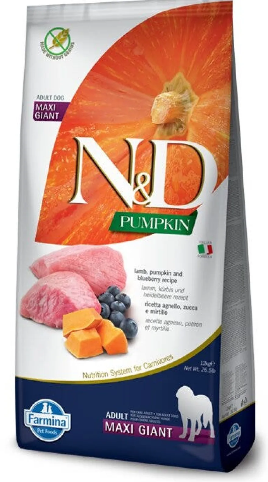 Farmina N&D Pumpkin Agnello E Zucca Cani Adulti Taglia Molto Grande Sacco 12kg