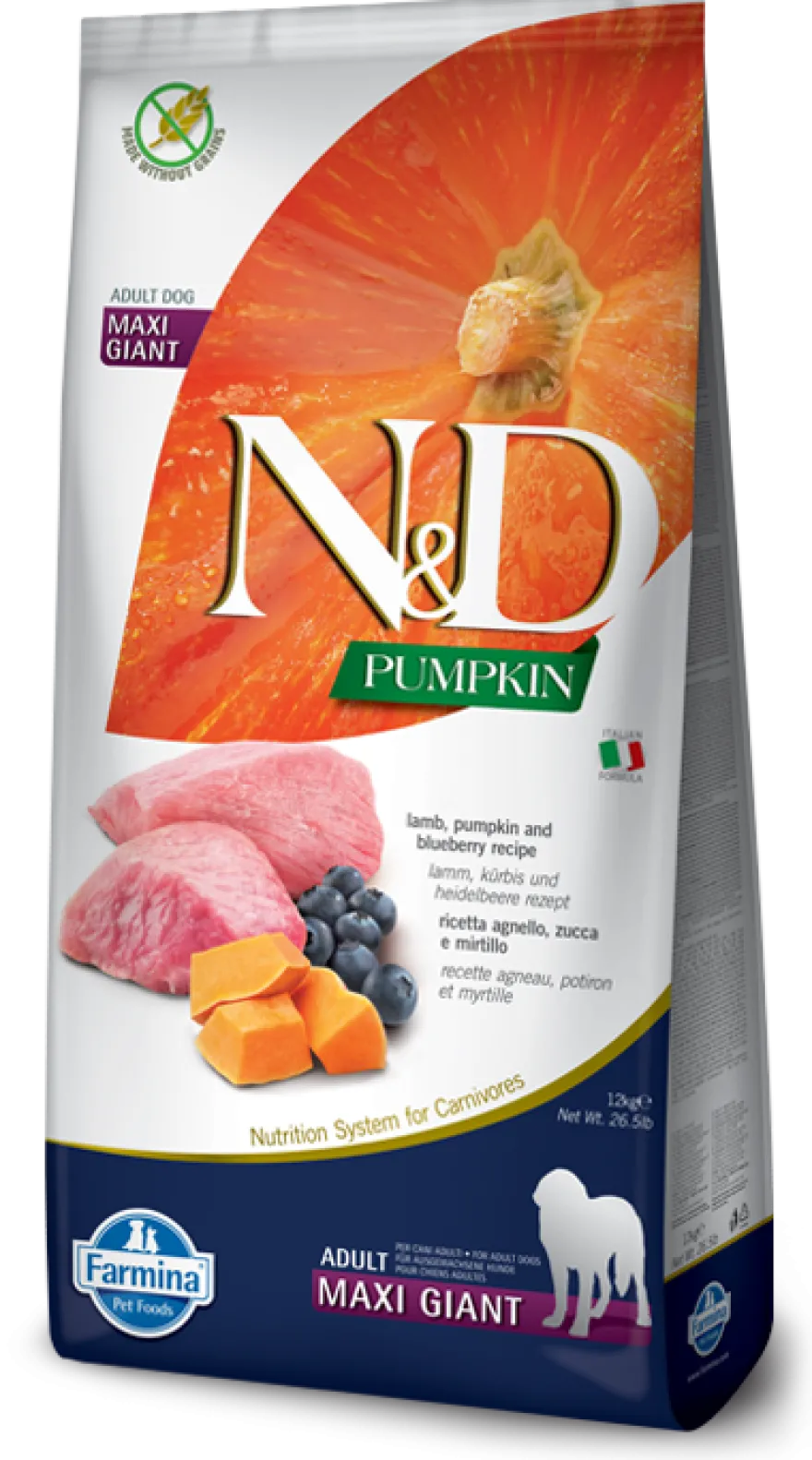 Farmina N&D Pumpkin Agnello E Zucca Cani Adulti Taglia Molto Grande Sacco 12kg