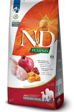 Farmina N&D Pumpkin Cibo Secco Quaglia Zucca E Melograno Per Cani Adulti 12kg