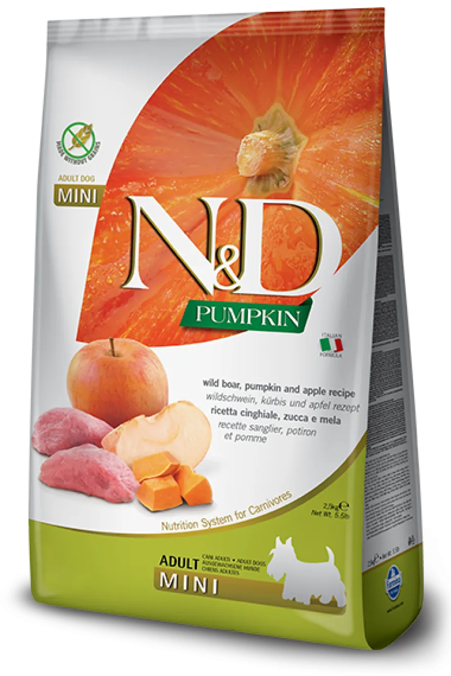 Farmina N&D Pumpkin Cinghiale E Zucca Cani Adulti Taglia Mini Sacco 2,5kg