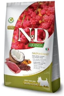 Farmina N&D Quinoa Dog Skin&Coat Anatra Cocco E Curcuma Per Cani Adulti Taglia Mini Sacco 2,5kg